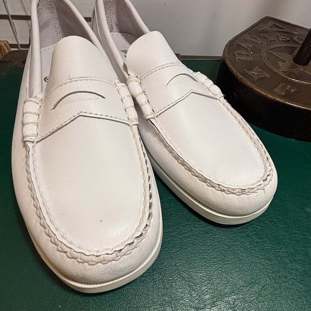 Sebago Mens Dan Polaris RGB White Loafers & Slip Ons Penny Shoes Size 9.5 - Picture 4 of 12